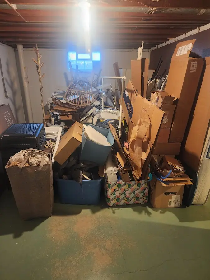 Roll-off dumpster container at job site for 15 Yard Dumpster Rental in Ferndale